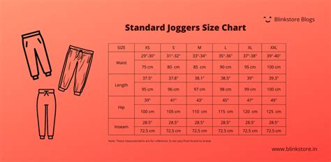 Guid to Joggers Size Chart to Find Your Fit