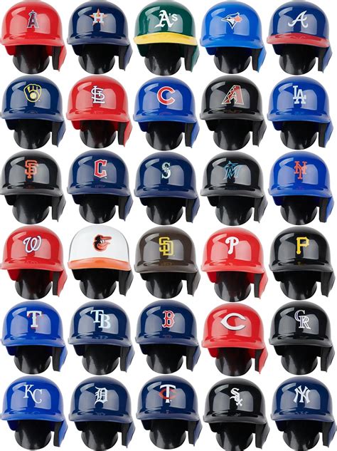 Amazon.com: All 30 MLB Rawlings Replica MLB Baseball Mini Helmets ...