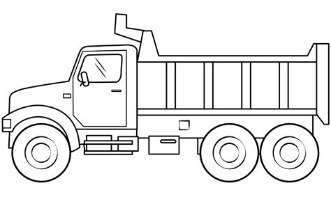 Dump Truck Free coloring page - Download, Print or Color Online for Free