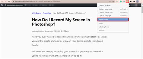 How Do I Record My Screen in Photoshop? - WebsiteBuilderInsider.com