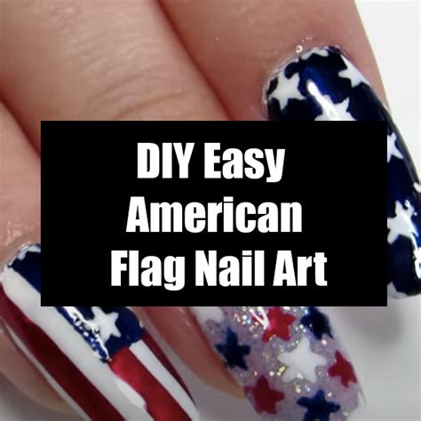 DIY Easy American Flag Nail Art