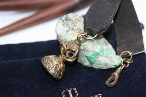 Antique Victorian 1900s Bloodstone Stamp Seal Brass F… - Gem