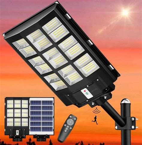 Gefolly 1000W Solar Street Lights Outdoor, 162000LM Commercial Parking Lot Light Dusk to Dawn ...