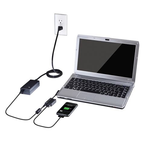 Laptop Charger with USB Fast Charging Port - APA32US - Black: Chargers: Targus