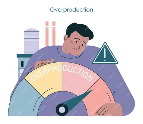 Premium Vector | Overproduction and overconsumption concept set global ...