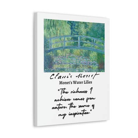 Claude Monet Quote, Monet Wall Art, Nature My Inspiration, Quote Print Poster, Inspirational ...