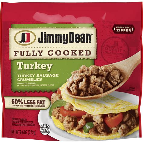 Jimmy Dean Fully Cooked Turkey Sausage Crumbles, 9.6 Oz. - Walmart.com