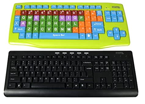 Plugable USB Kids Keyboard (Extra Large Keys - Color Coded) - Buy ...