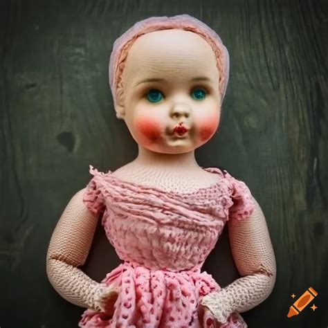 Haeckel-inspired vintage fabric doll on Craiyon