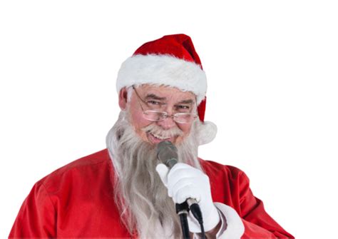 Santa Singing Christmas Song On Microphone Colored Music, Santa, Culture, Joyful PNG Transparent ...