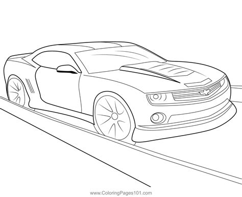 Camaro Outline Drawing