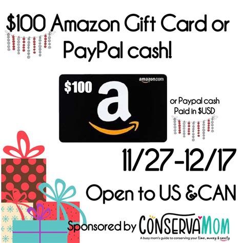 $100 Amazon or Paypal Cash Holiday Giveaway | The Frugal Grandmom