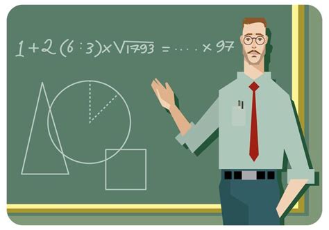 Male Math Teacher Vector 228425 Vector Art at Vecteezy