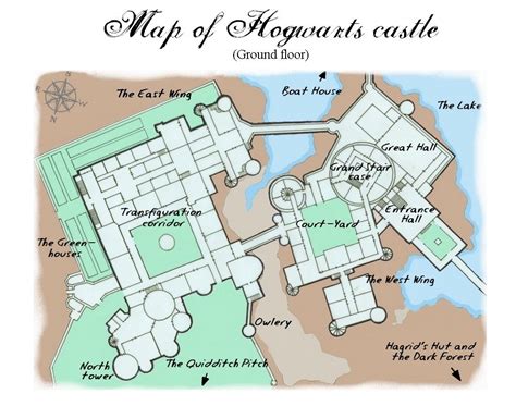 Hogwarts Papercraft Harry Potter Hogwarts Castle Map - Printable ...