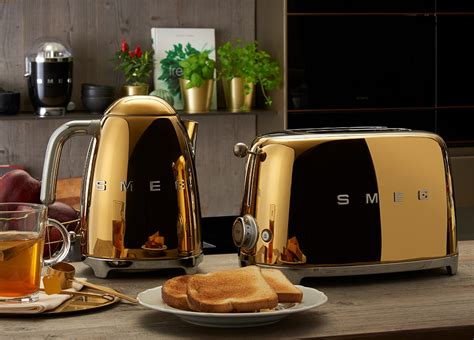 SMEG Kettle Toaster (4 Slice) 24K Gold Plated | ubicaciondepersonas ...