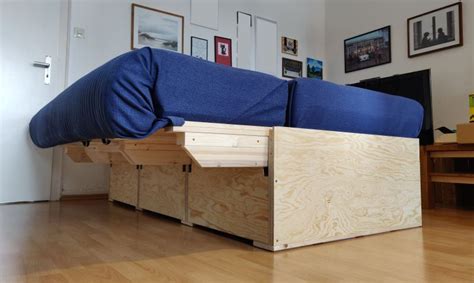 DIY Convertible Sofa Bed with Storage