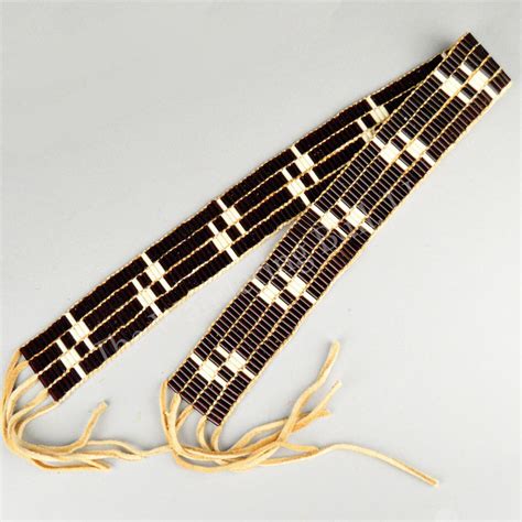 Wampum Belt -- Translucent Purple & Ivory - Wandering Bull