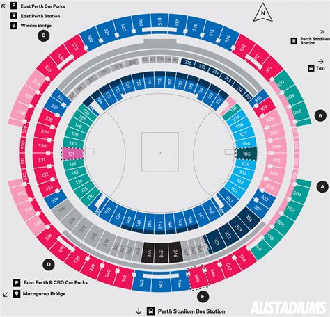 Optus Stadium Seating Map (Perth Stadium) | Austadiums