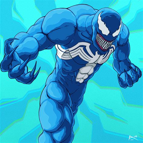 Blue Venom Digital Art IG:@anii_esmeralda : r/Marvel