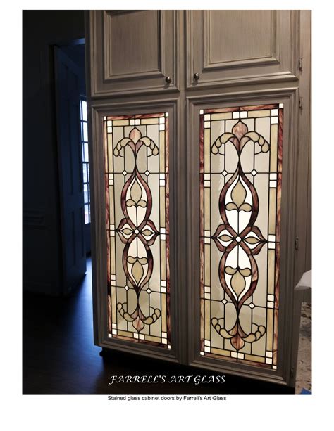 Stained glass cabinet doors by Farrell’s Art Glass