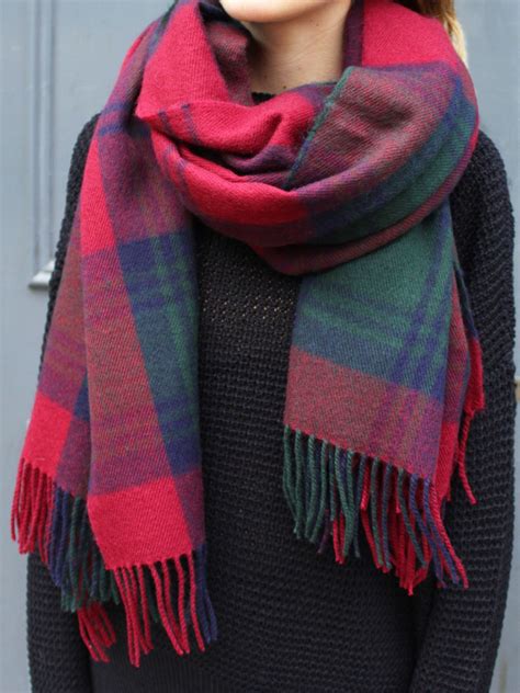 Red and Green Plaid Scarf by Plaid-Scarf - Glassworks - Women's ...