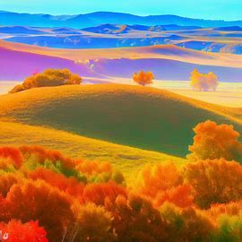 show me an autumn landscape in chifeng2c inner mong - Image Creator in Bing