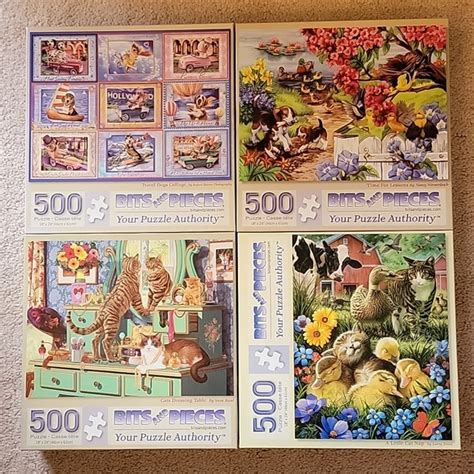 Bits and Pieces | Toys | Set Of 4 50 Piece Puzzles By Bits And Pieces ...