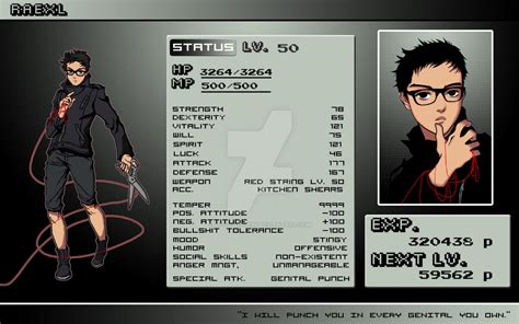 RAEXL - RPG Character Stats by moodyisajerk on DeviantArt