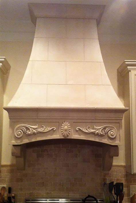 Limestone Cast Stone Range Hood - Astone Artisan