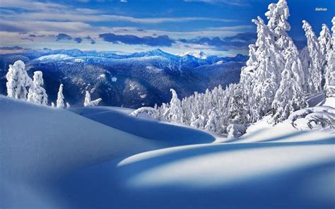 Winter in the mountains wallpaper - Nature wallpapers