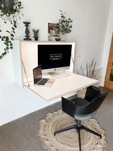 Large Office Desk Floating Desk Home Office Work Space Modern Space ...