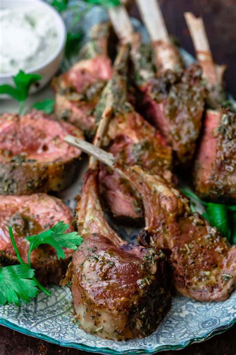 Mediterranean Garlic Herb Crusted Rack of Lamb | The Mediterranean Dish