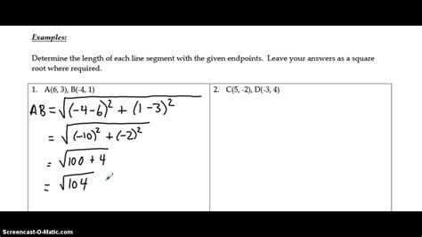 Length of a Line Segment - YouTube