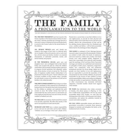 Family Proclamation Printable