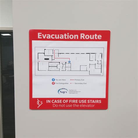 Evacuation Plan Map Sign Holder - NapNameplates.com