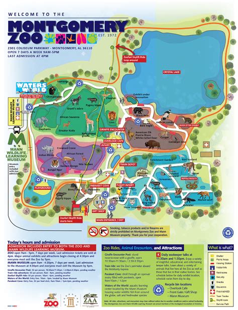 Montgomery Zoo Map and Brochure (2023) | ThemeParkBrochures.net