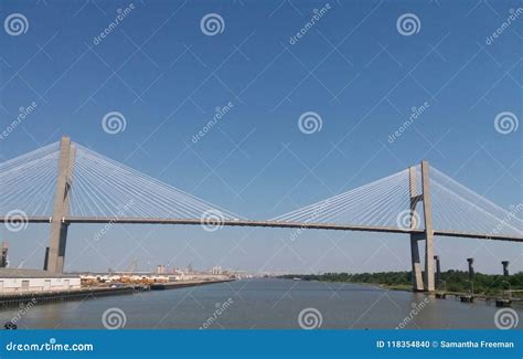 Savannah River Bridge stock photo. Image of bridge, water - 118354840