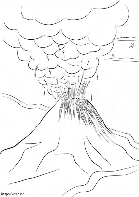 Paricutin Volcano Eruption coloring page