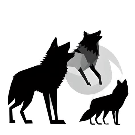 Howling Wolf Pack · Creative Fabrica