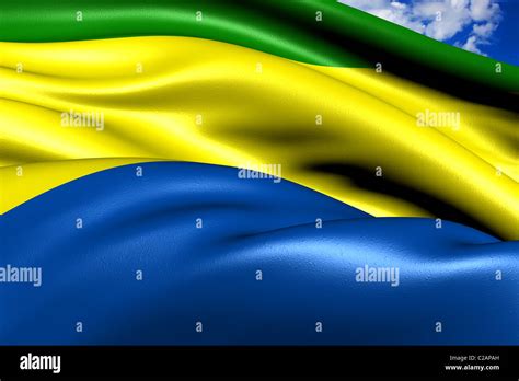 Flag of Gabon Stock Photo - Alamy