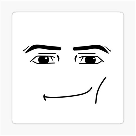 "roblox man face" Sticker for Sale by Zowie Elayne | Redbubble