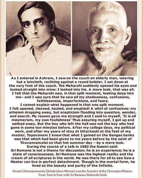 Sri Ramana Maharshi Teachings on Instagram: “Swami Chinmayananda ...