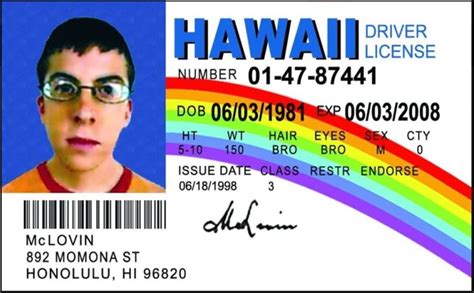 McLovin License on a Laminated ID Card 3.4 inches by 2.2 - Etsy België