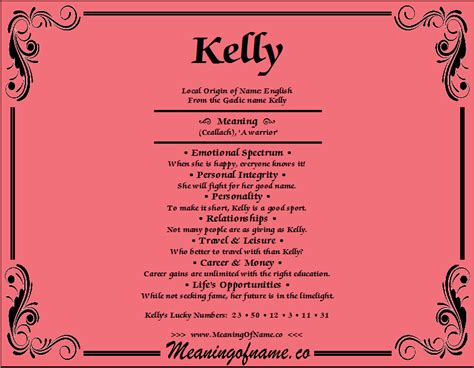 Kelly - Meaning of Name