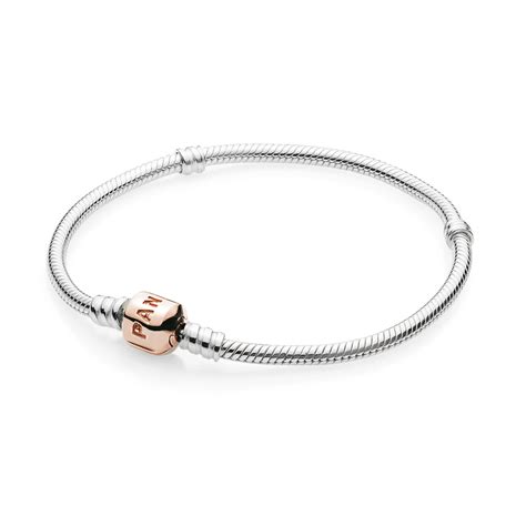 Silver Charm Bracelet with PANDORA Rose™ Clasp | PANDORA Jew