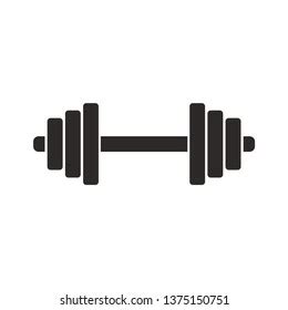 Dumbbell Black Silhouette Vector Drawing Isolated Stock Vector (Royalty ...