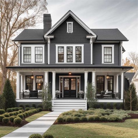 12+ Grey House with Black Trim Inspirations for a Striking Facade • 333 ...