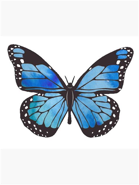 "Watercolor Blue Monarch Butterfly" Canvas Print by jlex2 | Redbubble