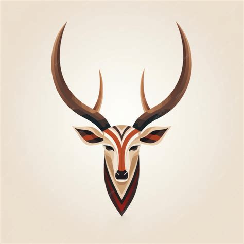 Premium AI Image | Geometric Art of Tonga Minimalist Kudu Antlers Vector Design