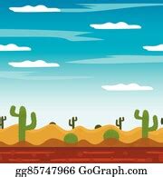 260 Clip Art Vector Cartoon Desert Seamless Game Background | Royalty Free - GoGraph